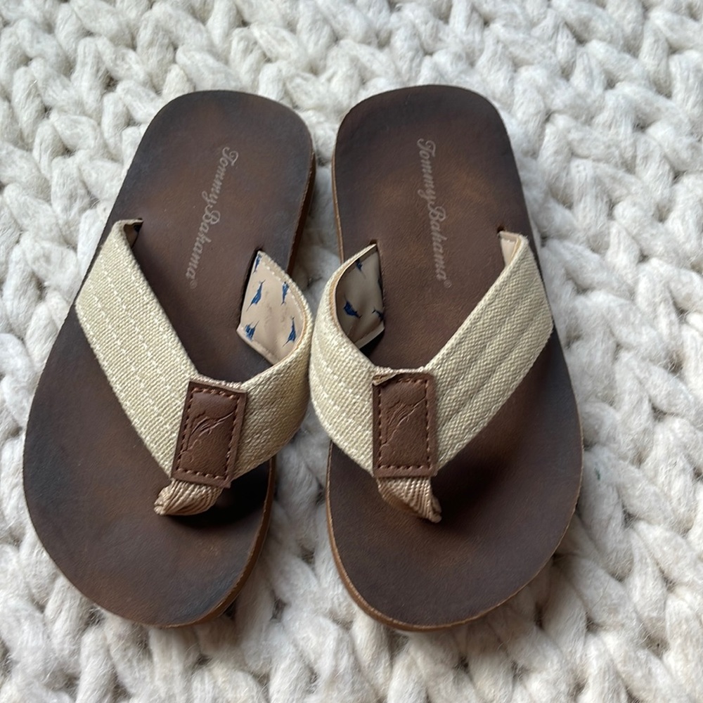 Little boys tommy bahama flip flops size 10